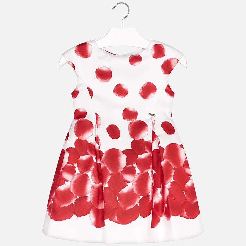 VESTIDO ESTAMPADO PÉTALOS 037 ROJO MAYORAL – Patucos, tienda de ropa