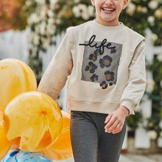 CONJ. LEGGINS ACAMPANADO Y SUDADERA 040 PLOMO VIG