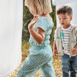 CONJ. PANTALON Y TOP NIDO DE ABEJA 019 ESMERALDA