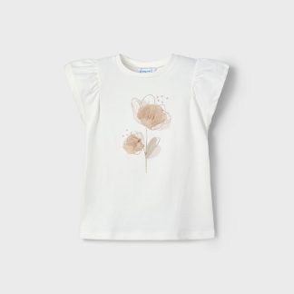 CAMISETA FLOR RELIEVE 053 CRUDO