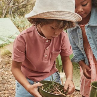 POLO CUELLO MAO 043 GUAYABA