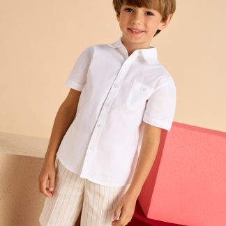 CAMISA VESTIR BOLSILLO 078 BLANCO