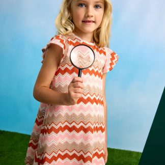 VESTIDO ZIG-ZAG 055 SALMON