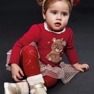 VESTIDO COMBINADO TUL 063 ROJO