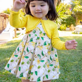 VESTIDO SATEN ESTAMPADO 079 BEIGE