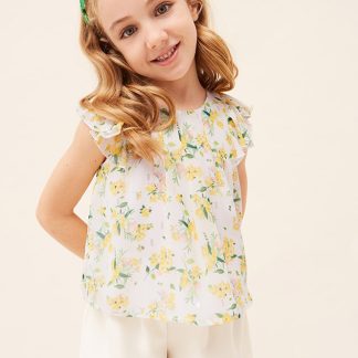 CONJ. BLUSON C/PANT. CORTO 038 BLANCO