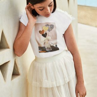 CONJ. CAMISETA C/FALDA 057 BLANCO