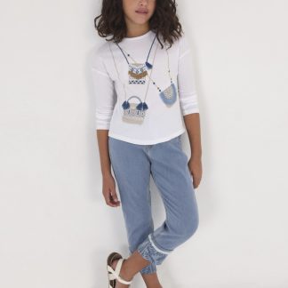 PANTALON CROPPED TEJANO 085 CLARO