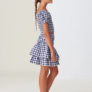 FALDA VICHY 082 INDIGO