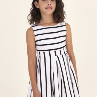 VESTIDO RAYAS 074 BCO-NEGRO