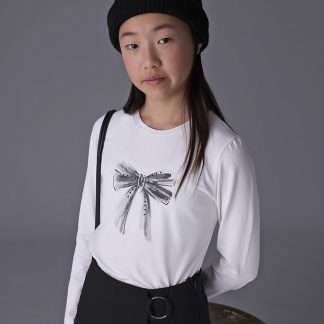 CAMISETA BASICA TEXTO 080 NATA-NEGRO