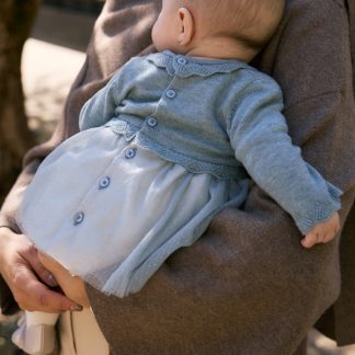 VESTIDO TRICOT Y TUL 028 LUNA VIG