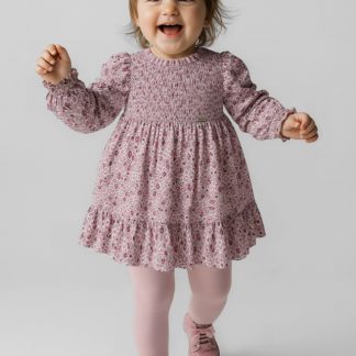 VESTIDO TERCIOPELO C/VOLANTE 025 CUARZO