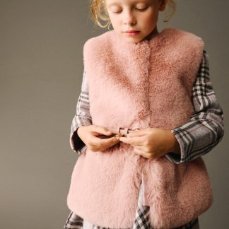 CHALECO PELO C/CINTURON 090 MAQUILLAJE