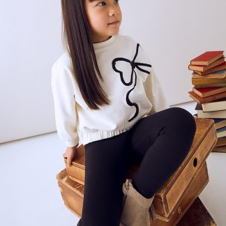 CONJUNTO LEGGINS Y SUDADERA LAZO 026 NEGRO