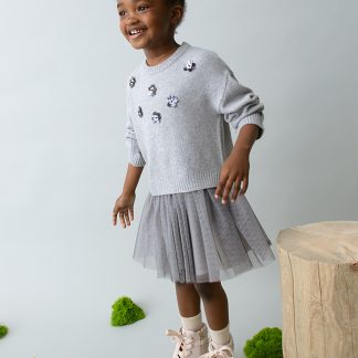 VESTIDO TRICOT COMBINADO 029 PLATA