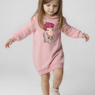 VESTIDO FELPA CAPUCHA 061 NUDE