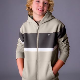 SUDADERA CREMALLERA BANDAS 077 CALIZA