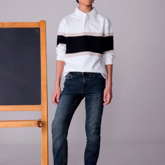 PANTALON VAQUERO ENTALLADO 058 BLUE BLACK