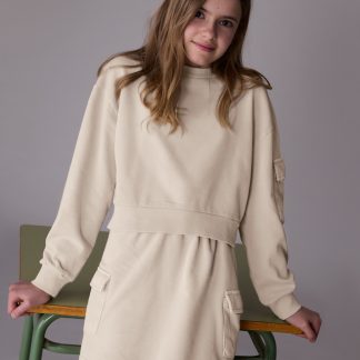 CONJUNTO FALDA CARGO Y SUDADERA 052 ARENA